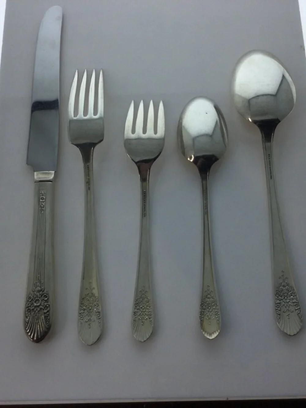 VTG Orleans Century Sterling Silver Flatware 5-piece Place Setting